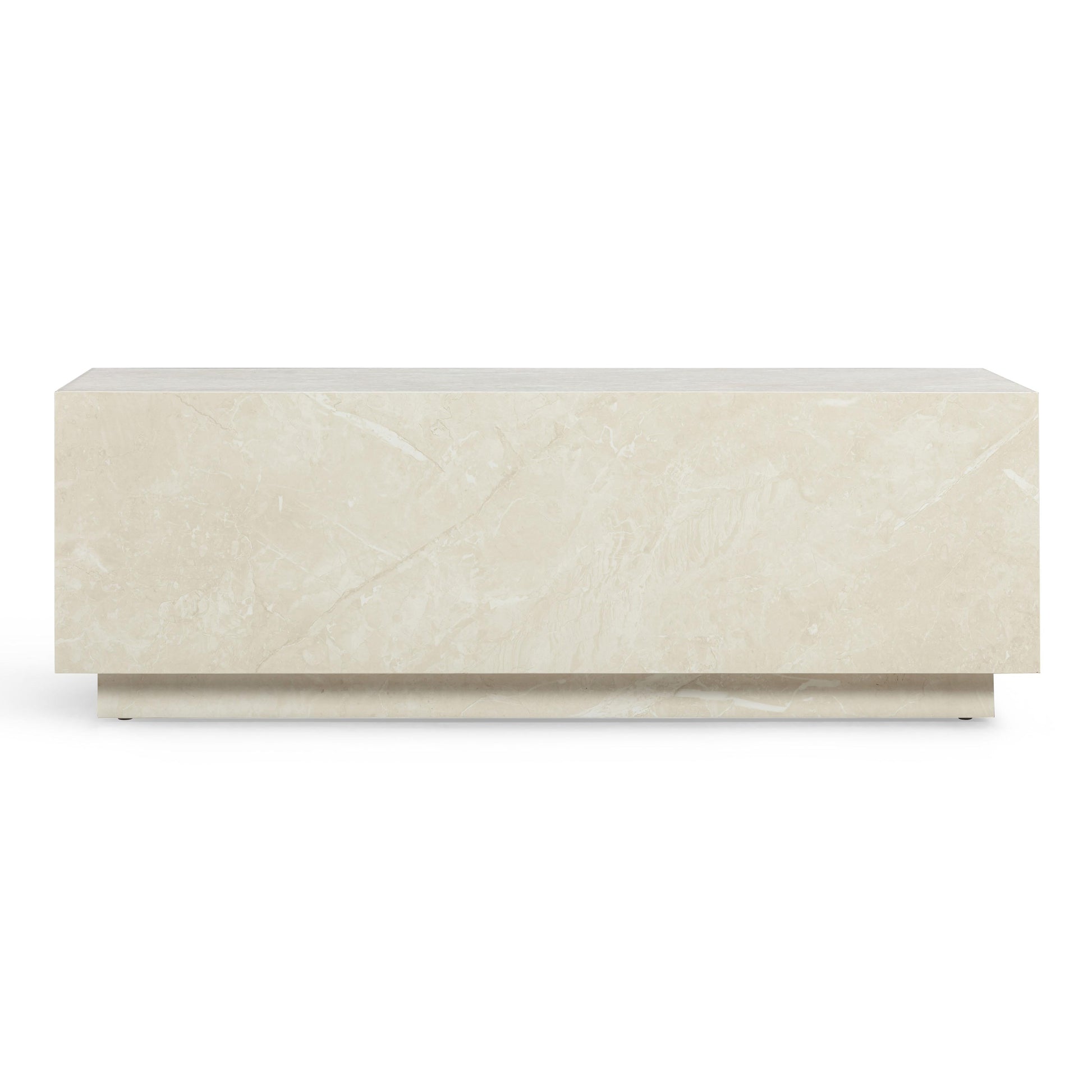 Romy 47" Rectangular Coffee Table - Cream Travertine