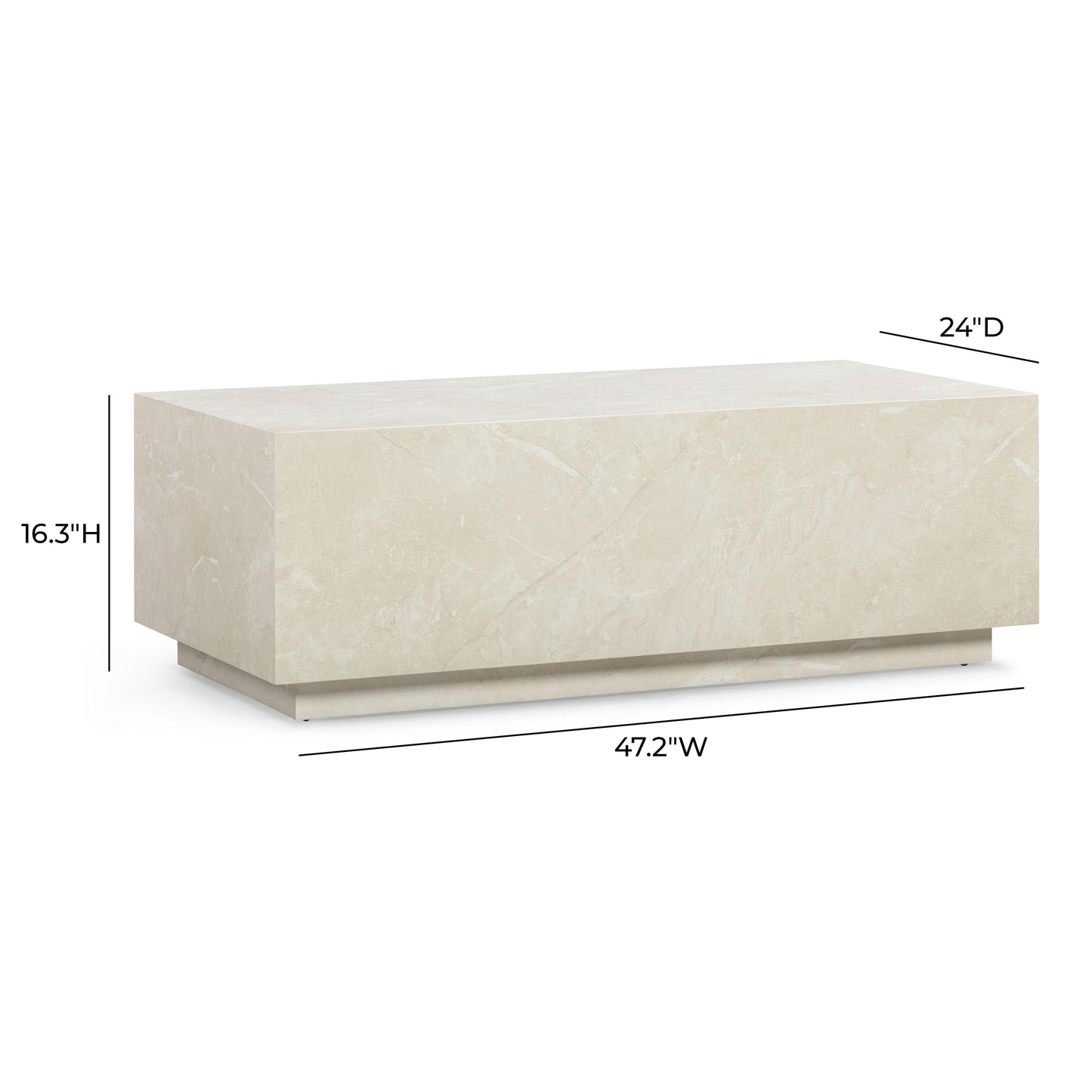 Romy 47" Rectangular Coffee Table