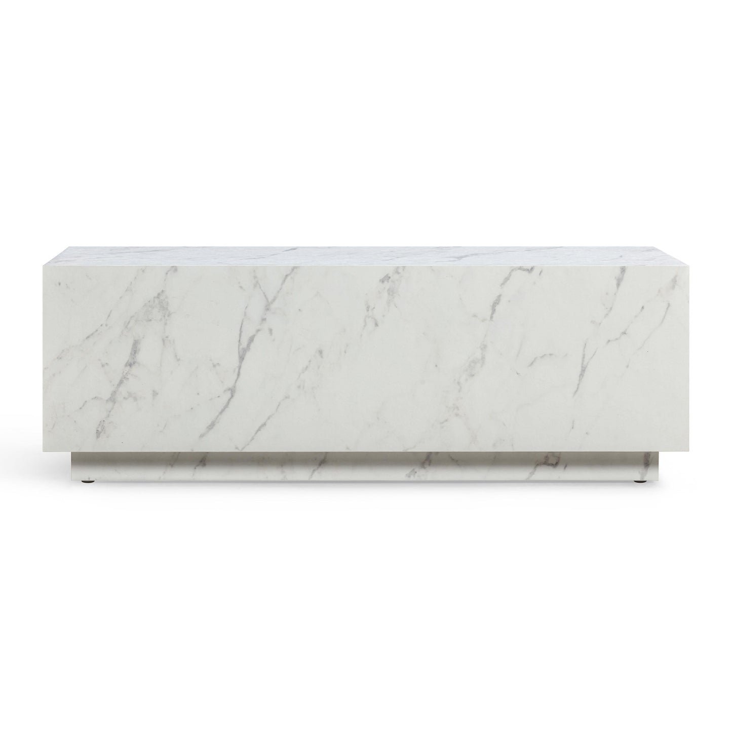 Romy 47" Rectangular Coffee Table - White Marble