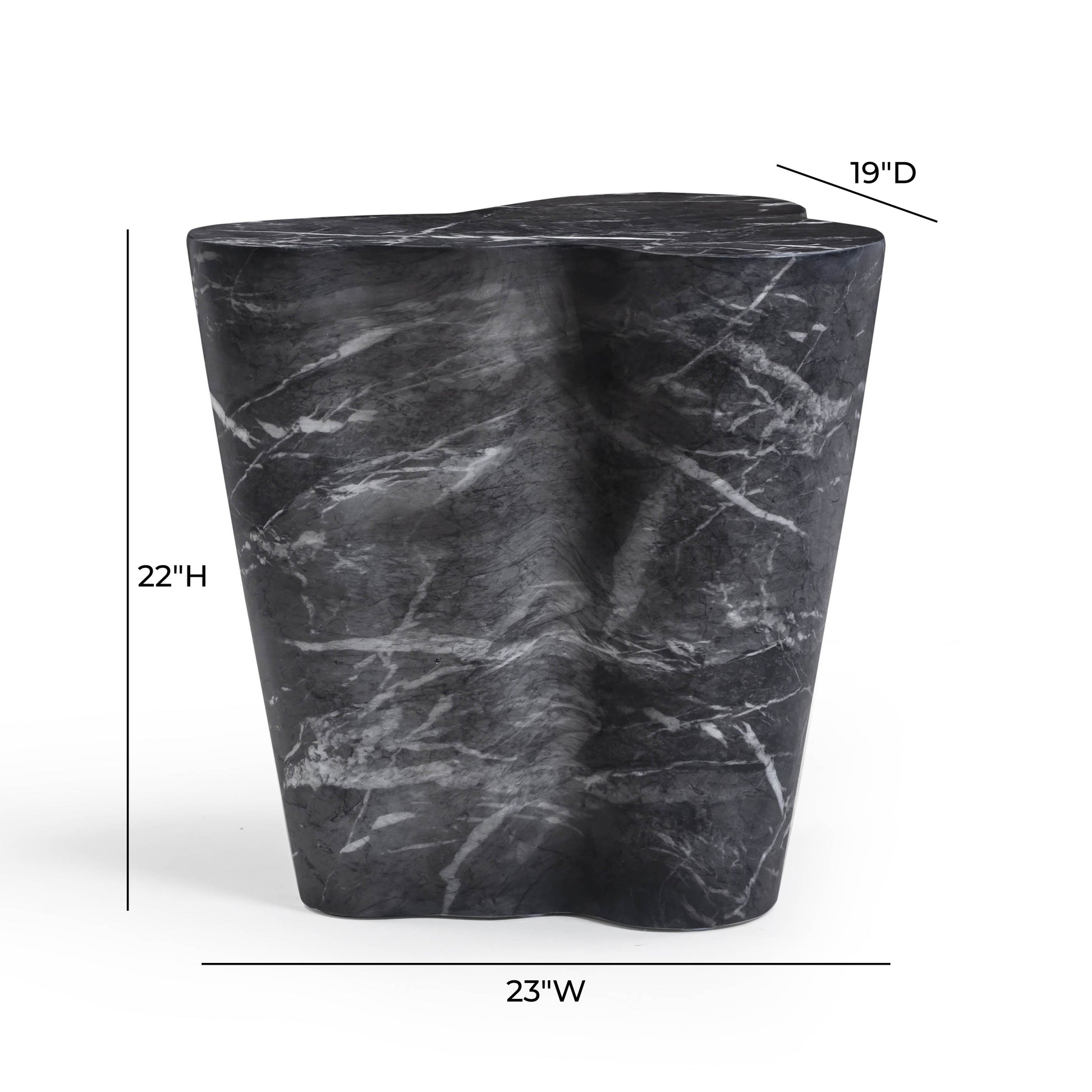 Slab Concrete Indoor/Outdoor Side Table (18"-22")