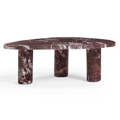 Libby Faux Red Levanto Marble Indoor/Outdoor Coffee Table (36"-48") - 36"