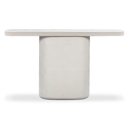 Suraya 55" Indoor/Outdoor Concrete Console Table - Ivory