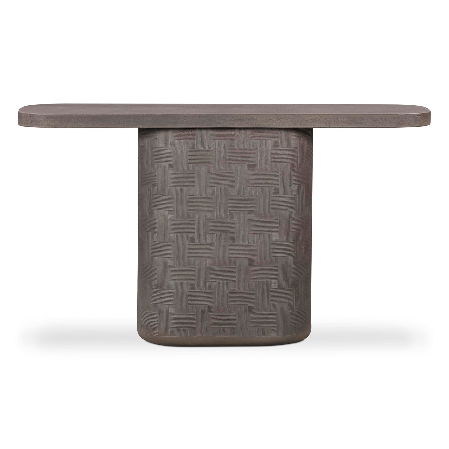 Suraya 55" Indoor/Outdoor Concrete Console Table - Dark Umber