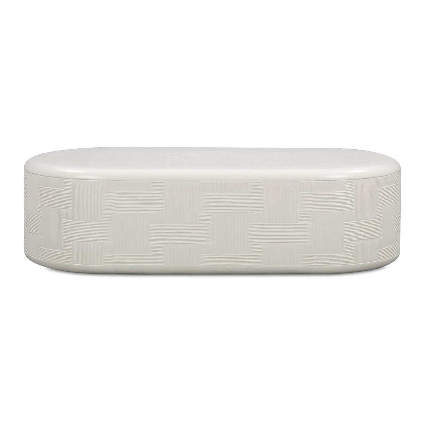 Suraya 55" Indoor/Outdoor Concrete Rounded Coffee Table