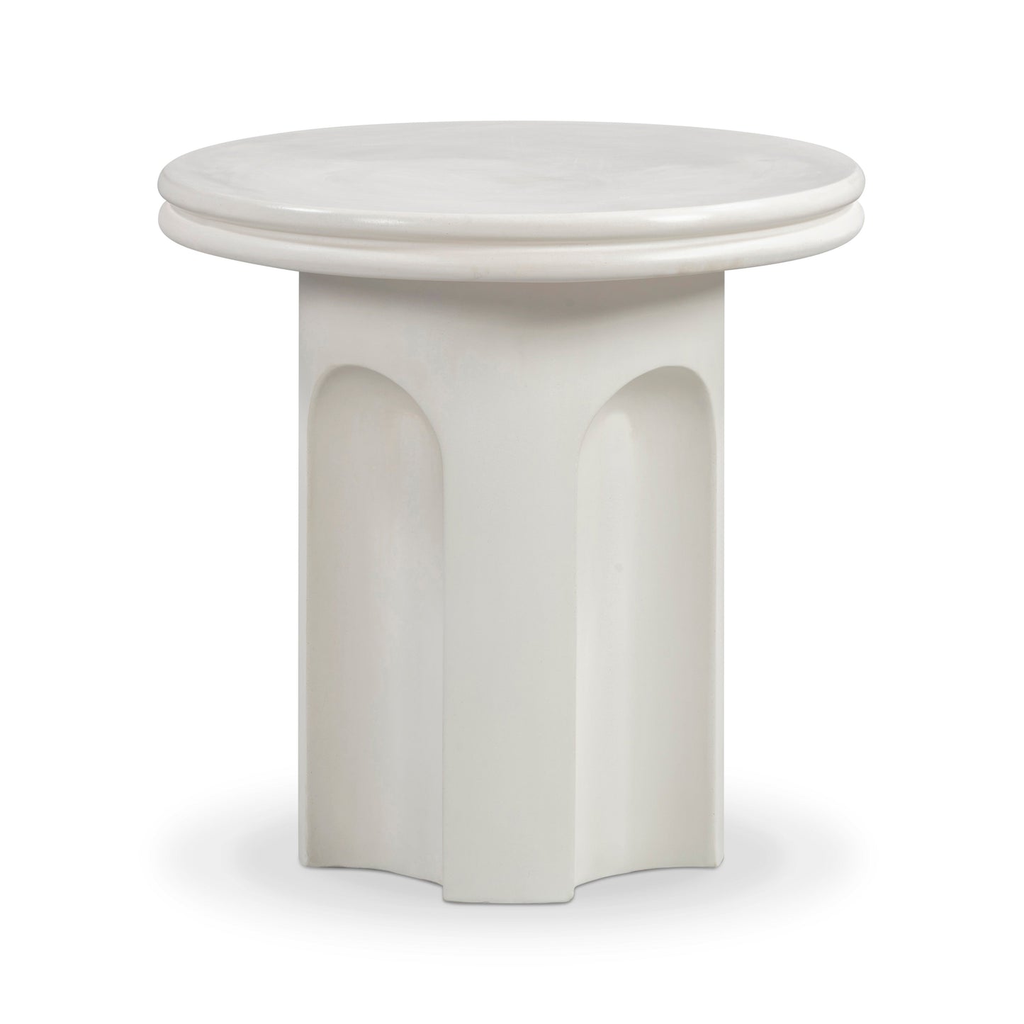 Cassandra Ivory Indoor/Outdoor Concrete Side Table - Default Variant