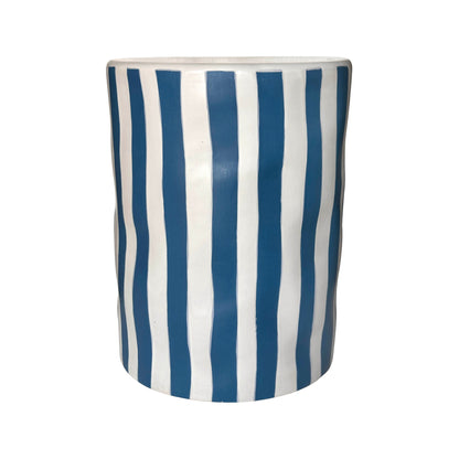 Tempest Indoor/Outdoor Ceramic Table in Stripes