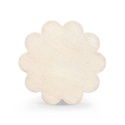 Blossom Washed Faux Travertine Indoor/Outdoor Concrete Side Table