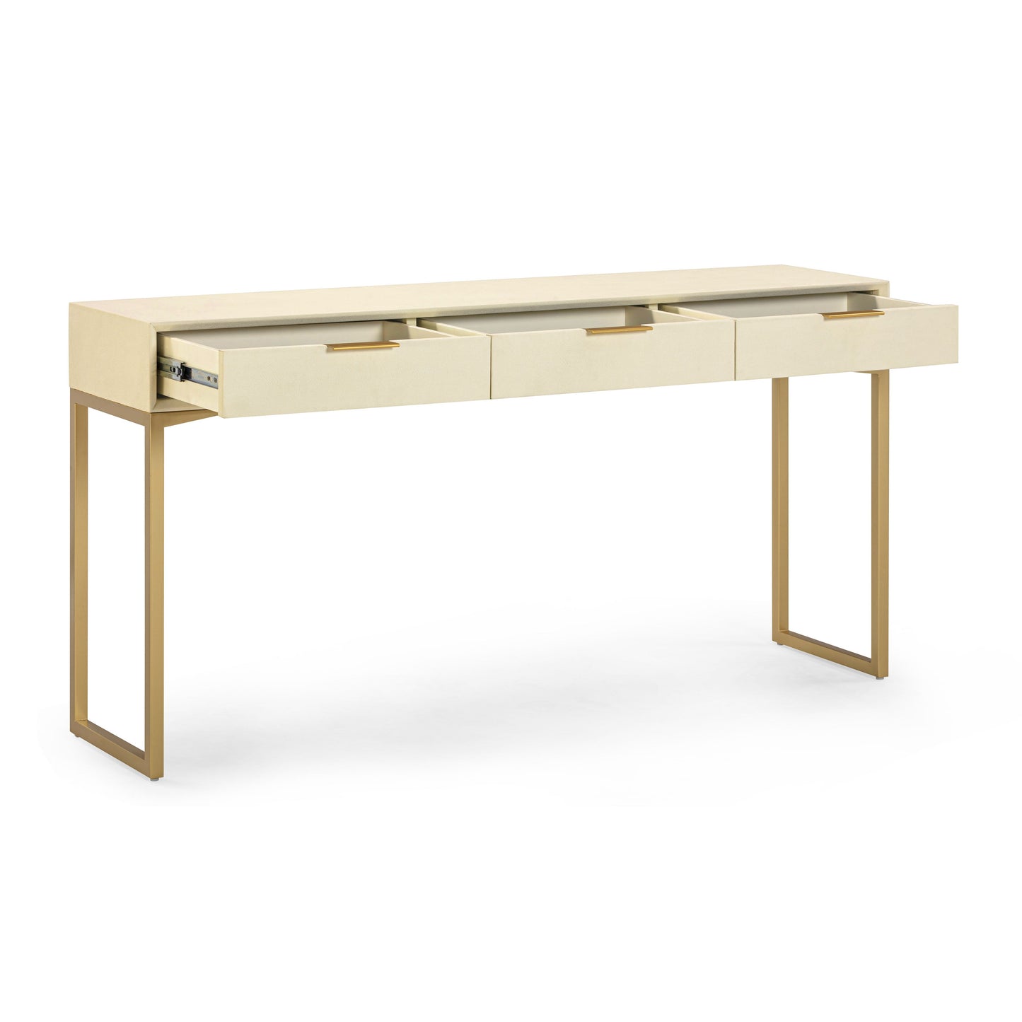 Pesce 59" Faux Shagreen 3-Drawer Console Table