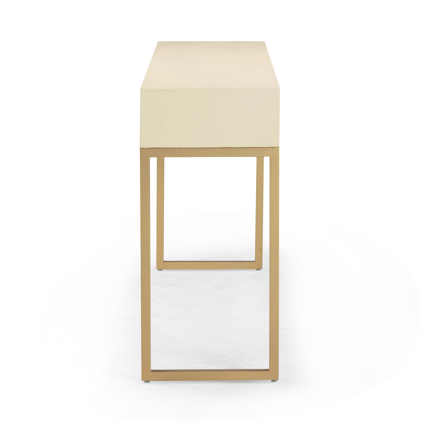 Pesce 59" Faux Shagreen 3-Drawer Console Table