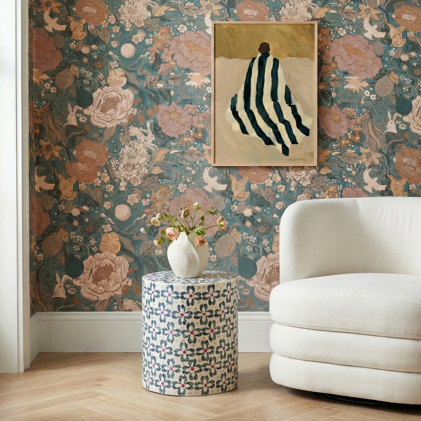 Lorna Capiz Shell Accent Stool