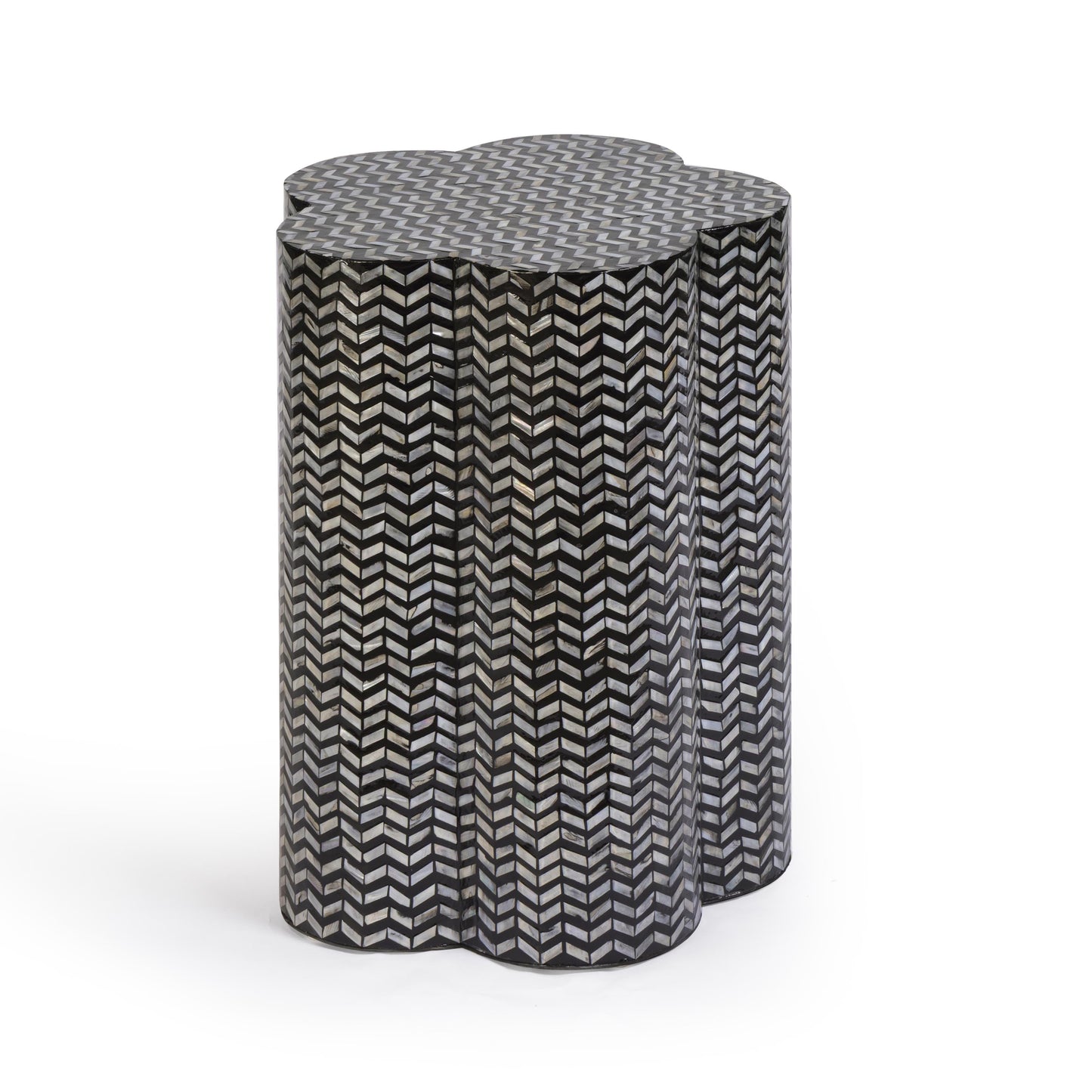 Truffle Black Mother of Pearl Shell Side Table - Default Variant