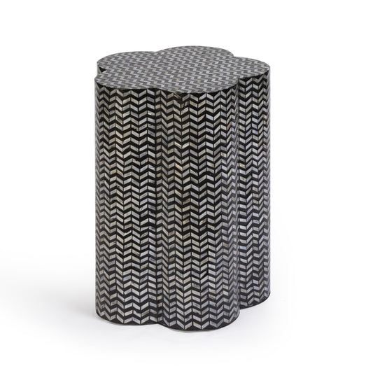 Truffle Black Mother of Pearl Shell Side Table - Default Variant