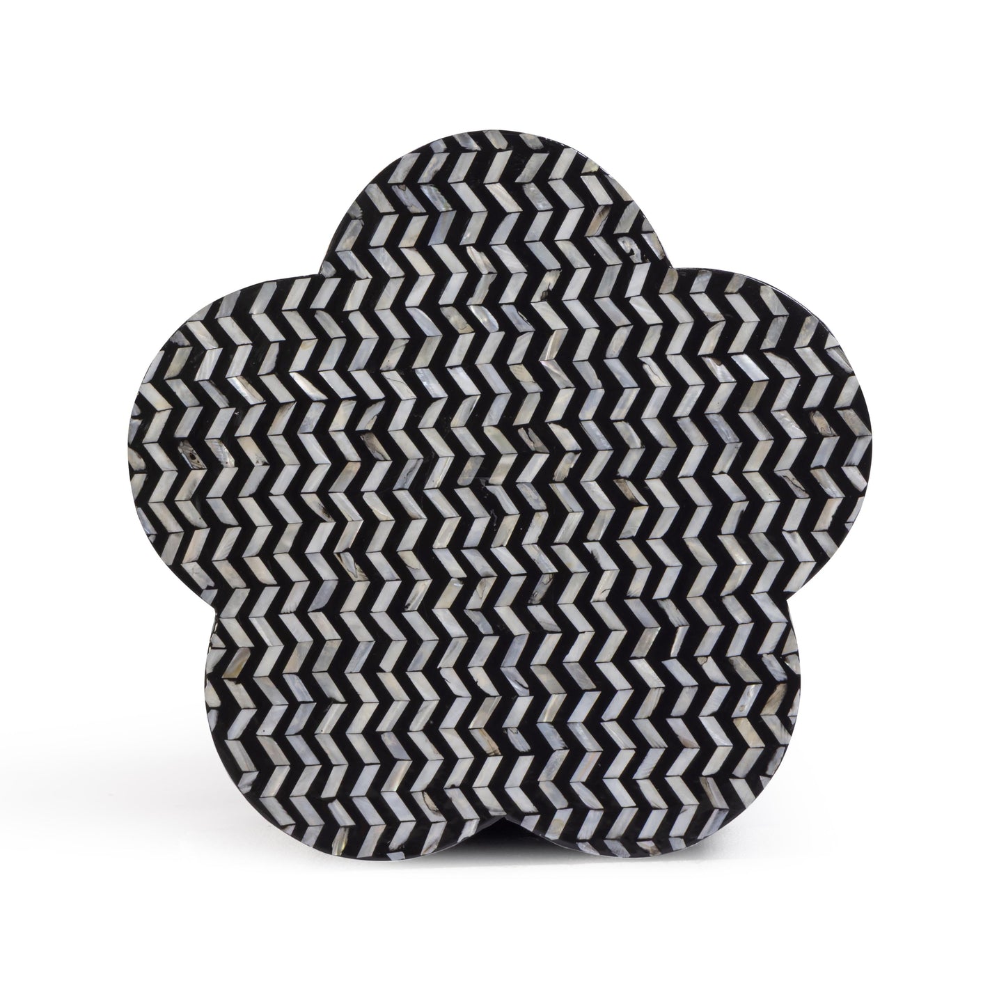 Truffle Black Mother of Pearl Shell Side Table