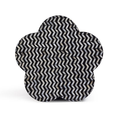Truffle Black Mother of Pearl Shell Side Table