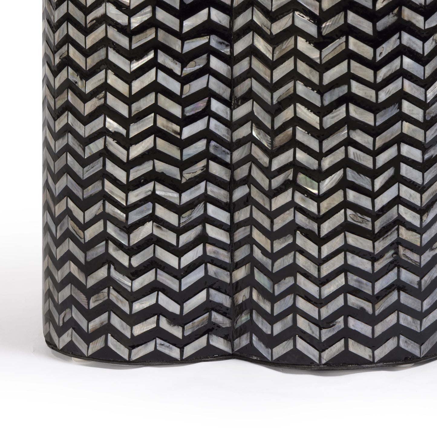 Truffle Black Mother of Pearl Shell Side Table