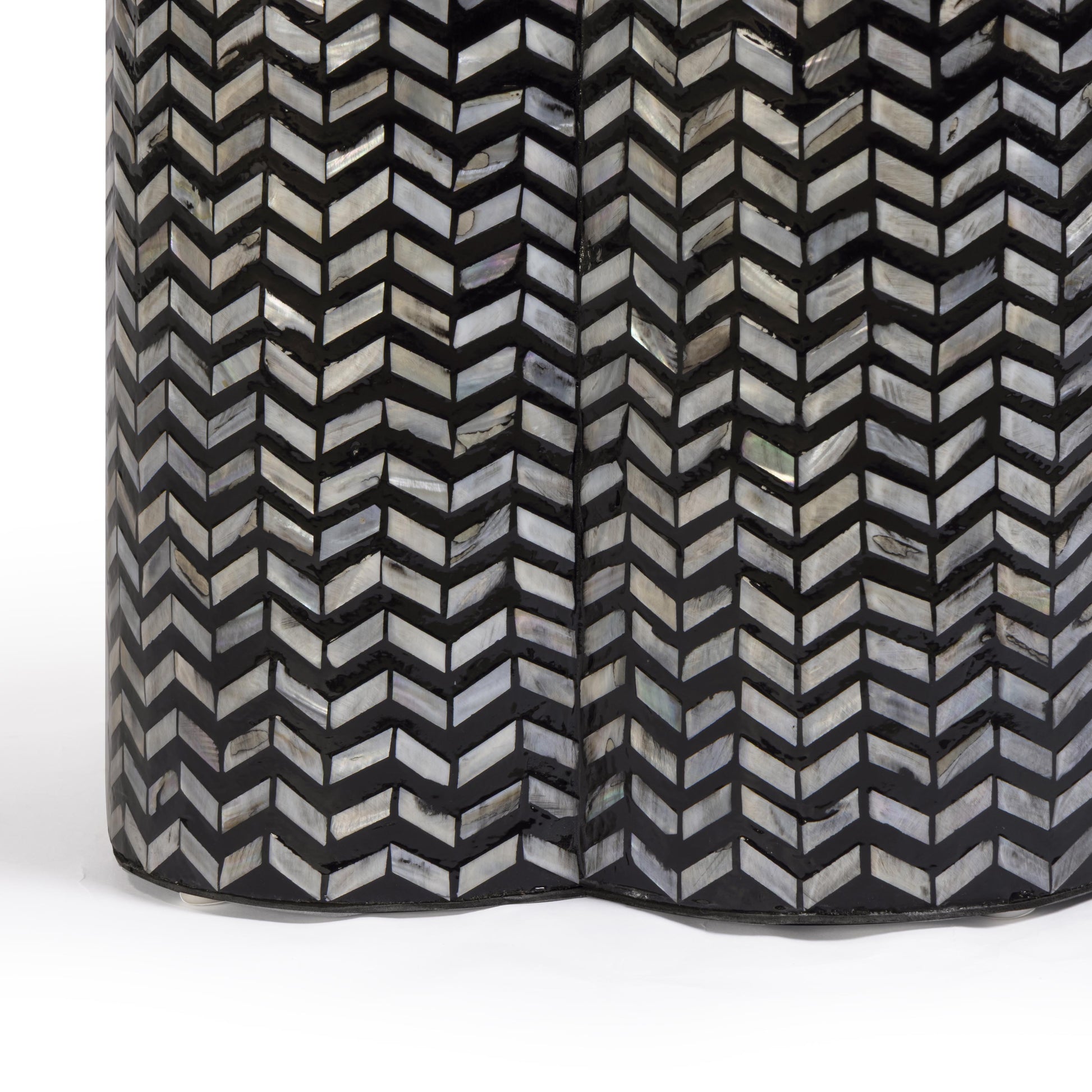 Truffle Black Mother of Pearl Shell Side Table