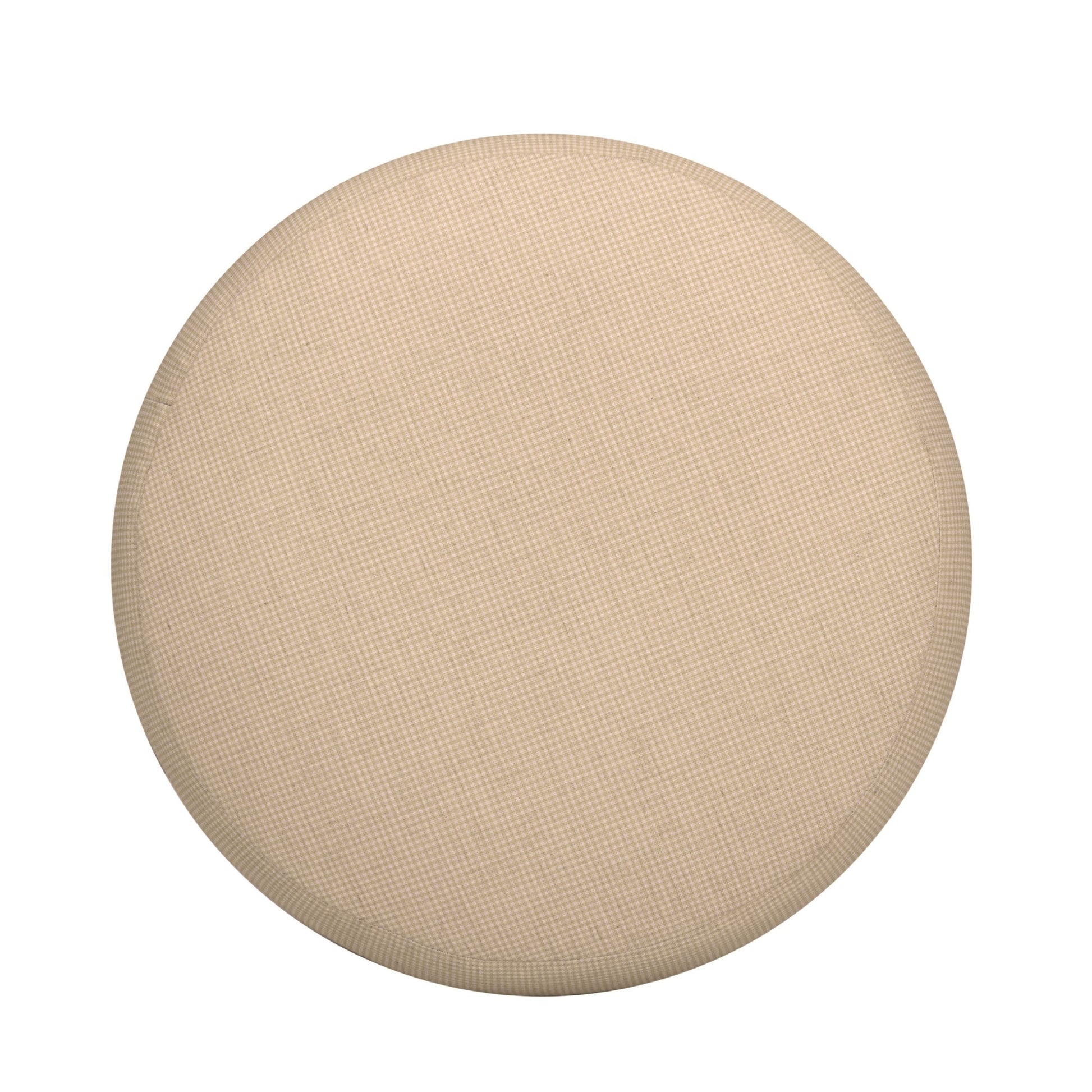 Masha Yellow Gingham Performance Linen Accent Stool