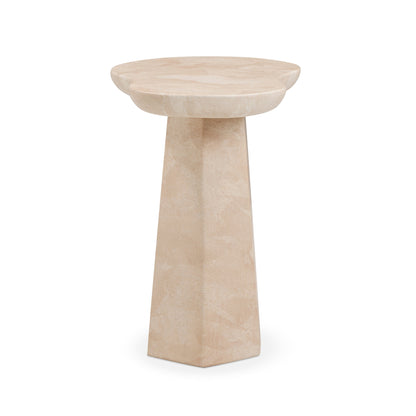 Zaya Rose Faux Marble Indoor/Outdoor Concrete Side Table