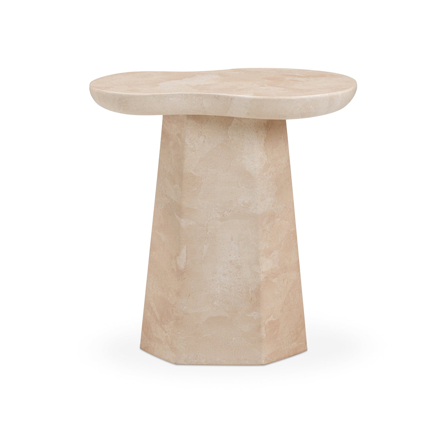 Zaya Rose Faux Marble Indoor/Outdoor Concrete Side Table - Default Variant