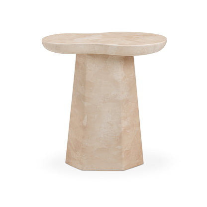 Zaya Rose Faux Marble Indoor/Outdoor Concrete Side Table - Default Variant