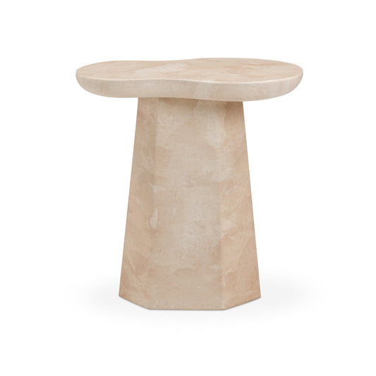 Zaya Rose Faux Marble Indoor/Outdoor Concrete Side Table - Default Variant