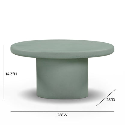 Jade Concrete Indoor/Outdoor Coffee Table (28"-34")