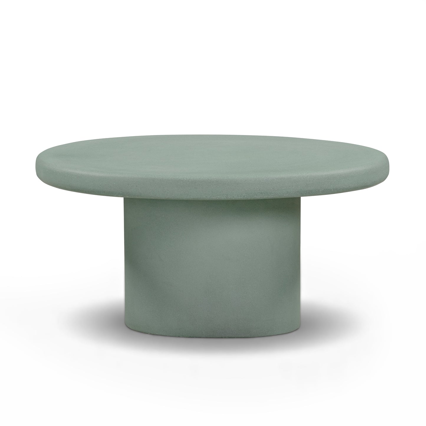 Jade Concrete Indoor/Outdoor Coffee Table (28"-34") - Green / Medium