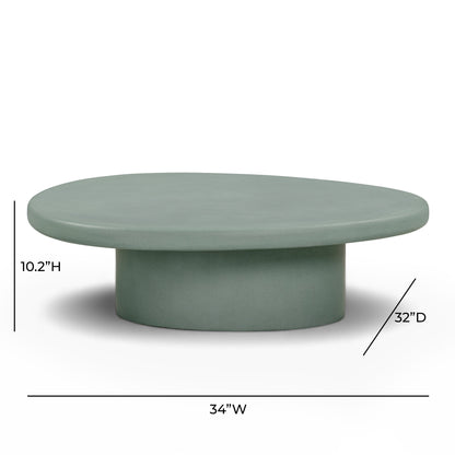 Jade Concrete Indoor/Outdoor Coffee Table (28"-34")