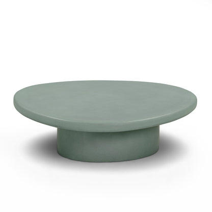 Jade Concrete Indoor/Outdoor Coffee Table (28"-34") - Green / Large