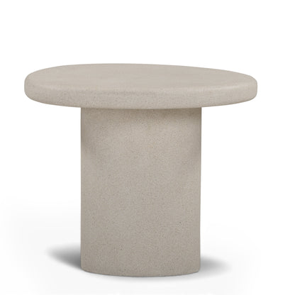 Jade Concrete Indoor/Outdoor Side Table - Cream