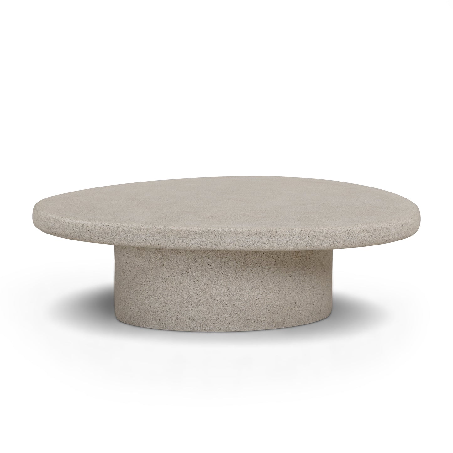 Jade Concrete Indoor/Outdoor Coffee Table (28"-34") - Cream / Large
