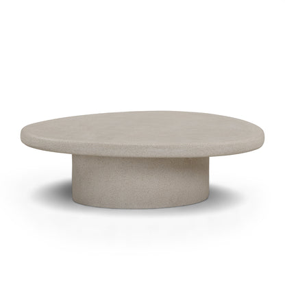Jade Concrete Indoor/Outdoor Coffee Table (28"-34") - Cream / Large