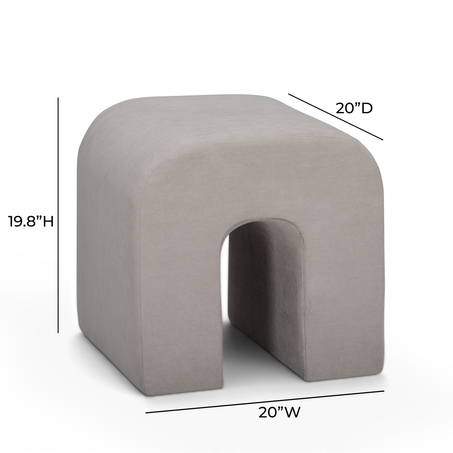 Desi Performance Velvet Ottoman