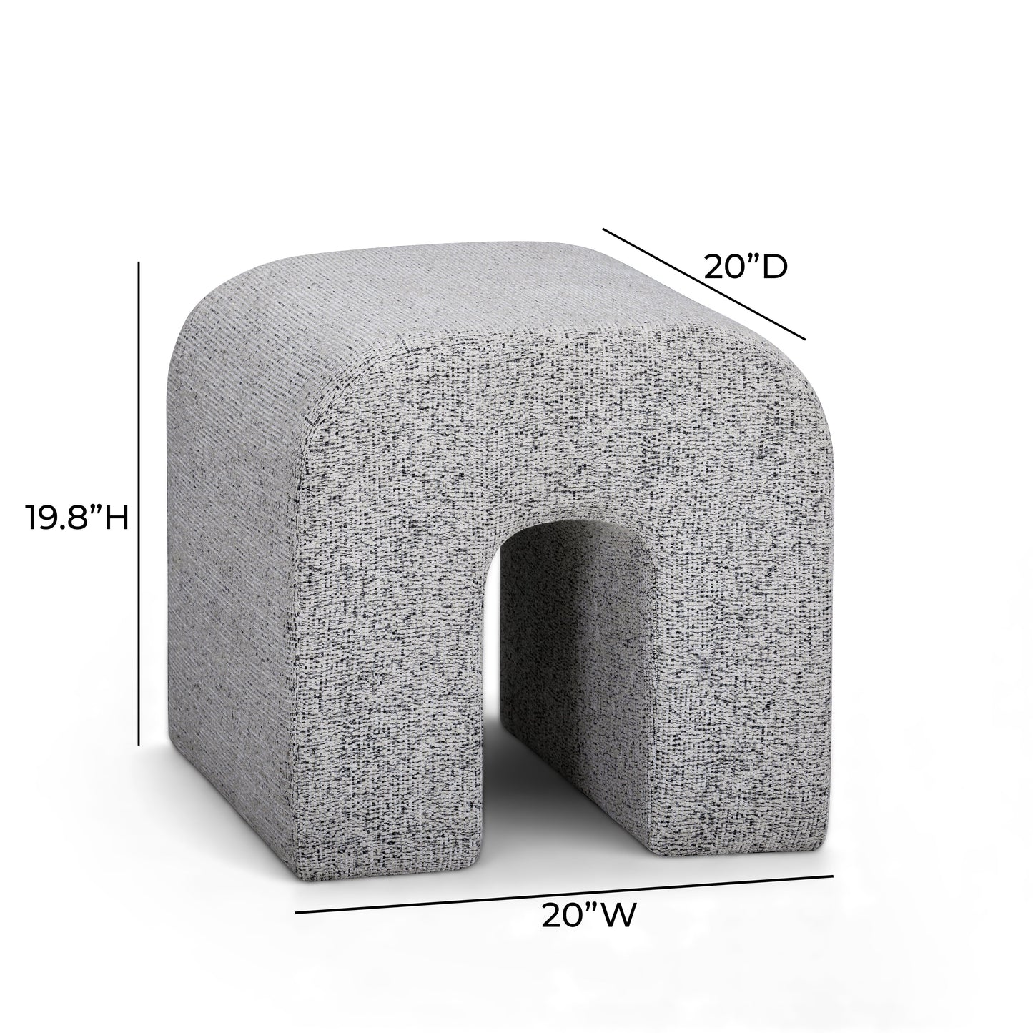 Desi Woven Performance Fabric Ottoman