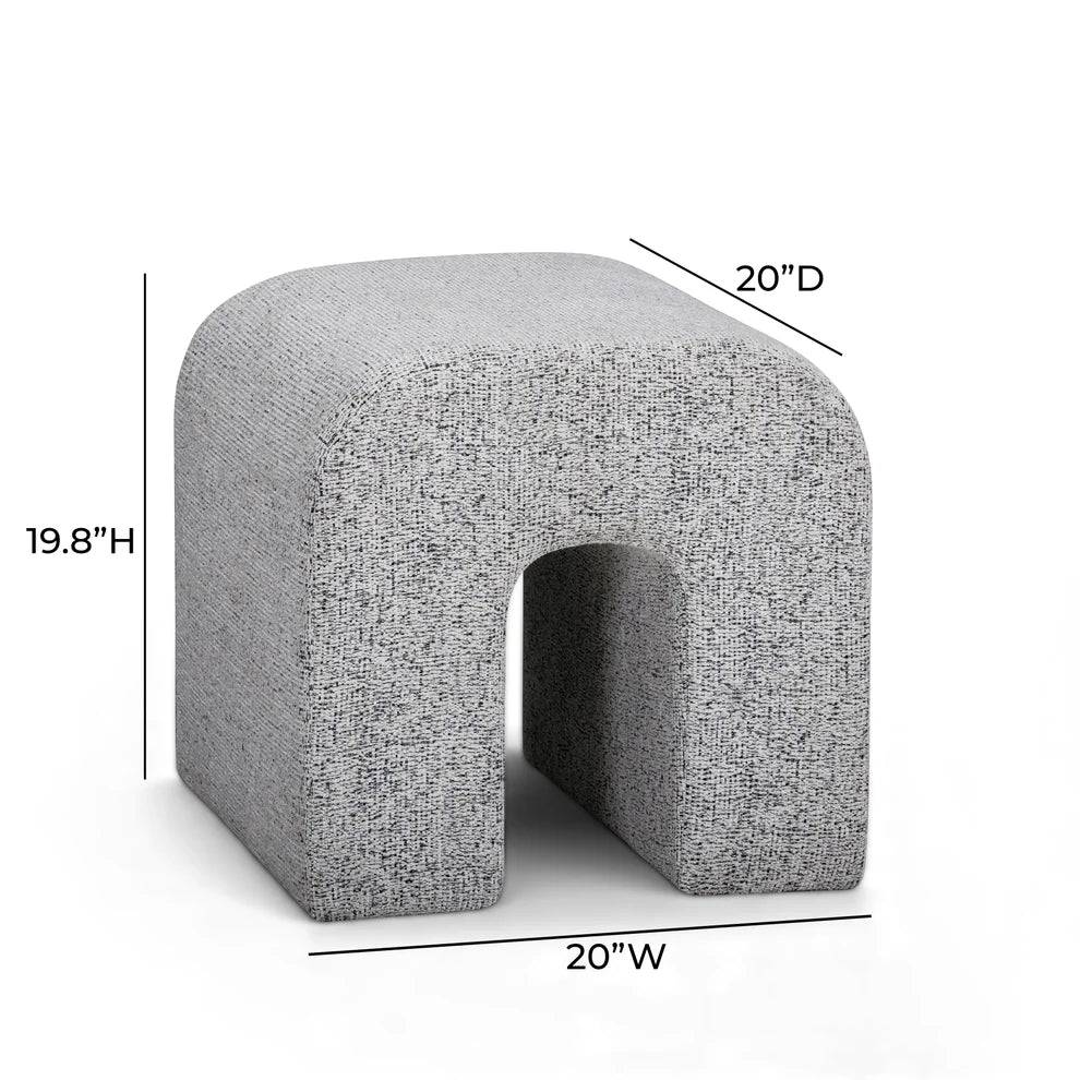 Desi Woven Performance Fabric Ottoman