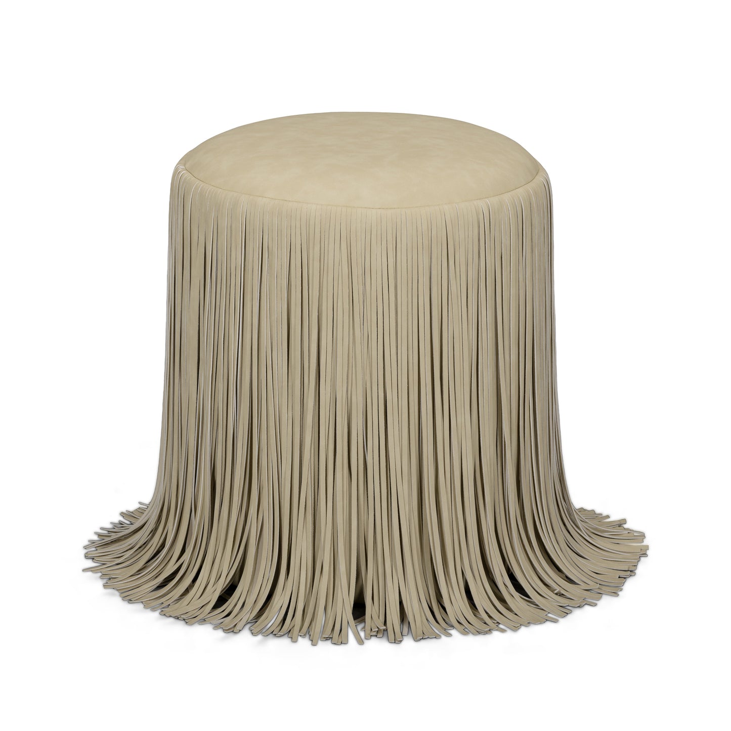 Shag Me Performance Vegan Leather Ottoman