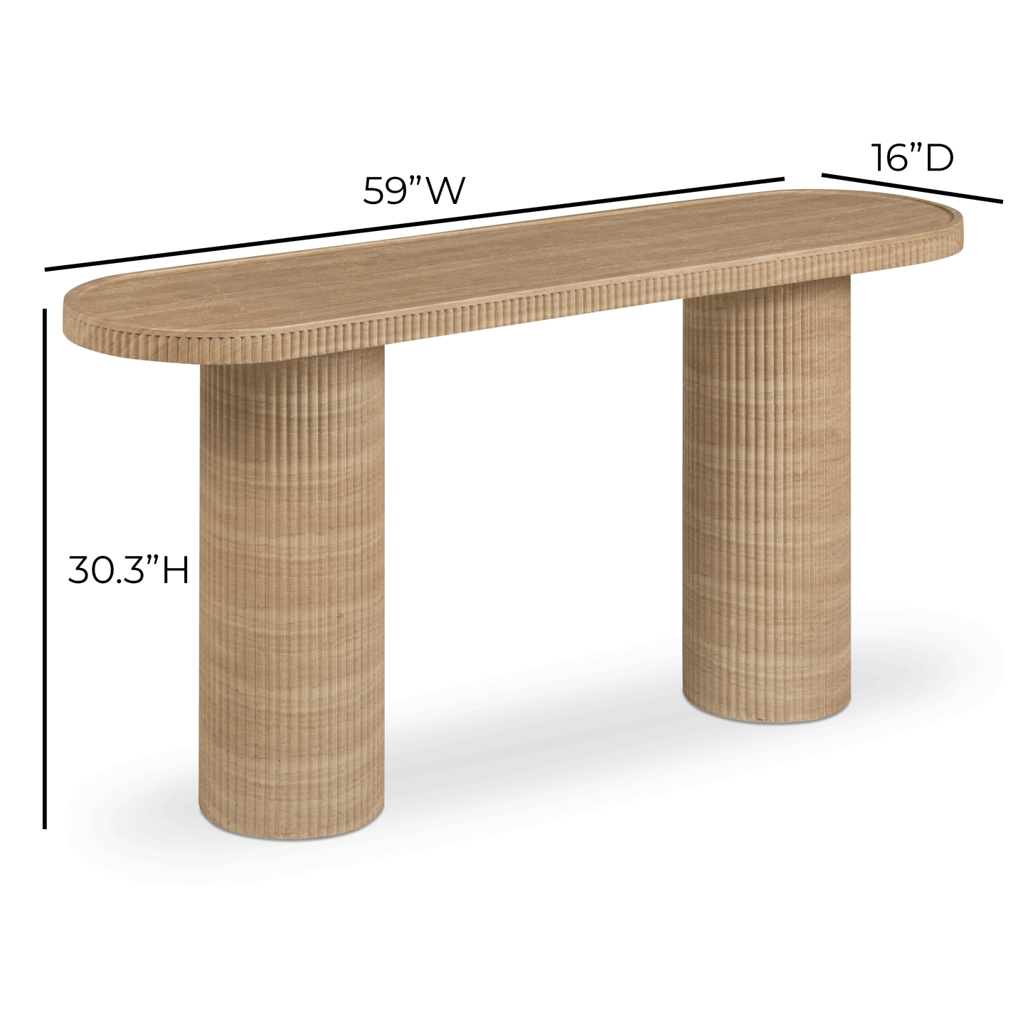 Darcy 59" Concrete Indoor/Outdoor Console Table