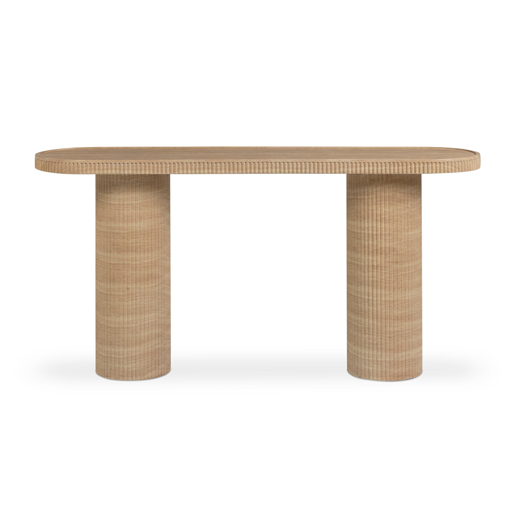 Darcy 59" Concrete Indoor/Outdoor Console Table - Travertine