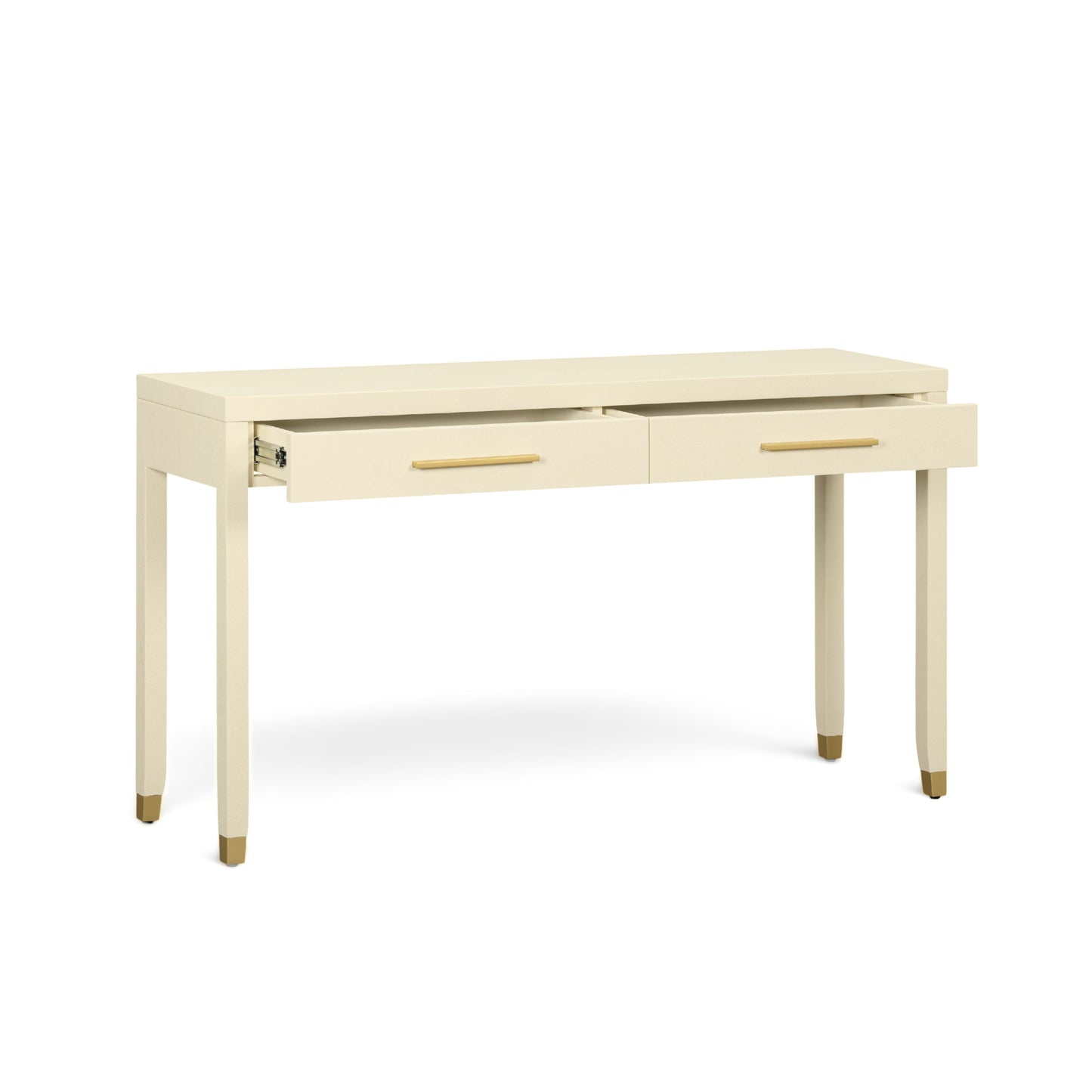 Dani 54" Cream Faux Shagreen 2-Drawer Console Table