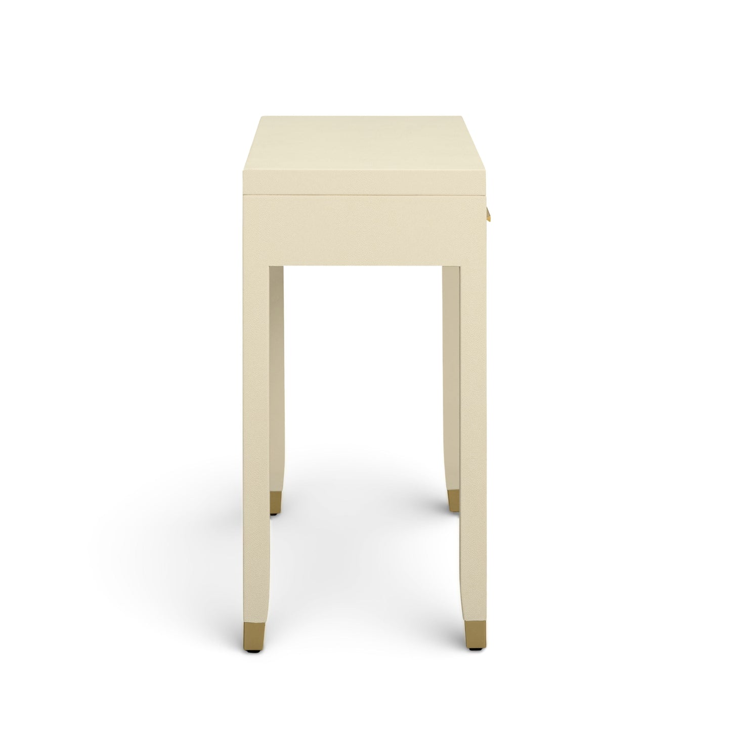 Dani 54" Cream Faux Shagreen 2-Drawer Console Table