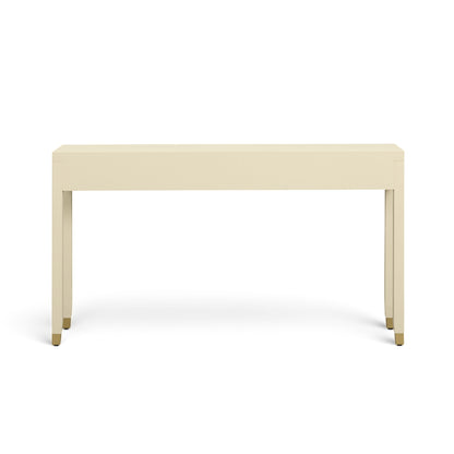 Dani 54" Cream Faux Shagreen 2-Drawer Console Table