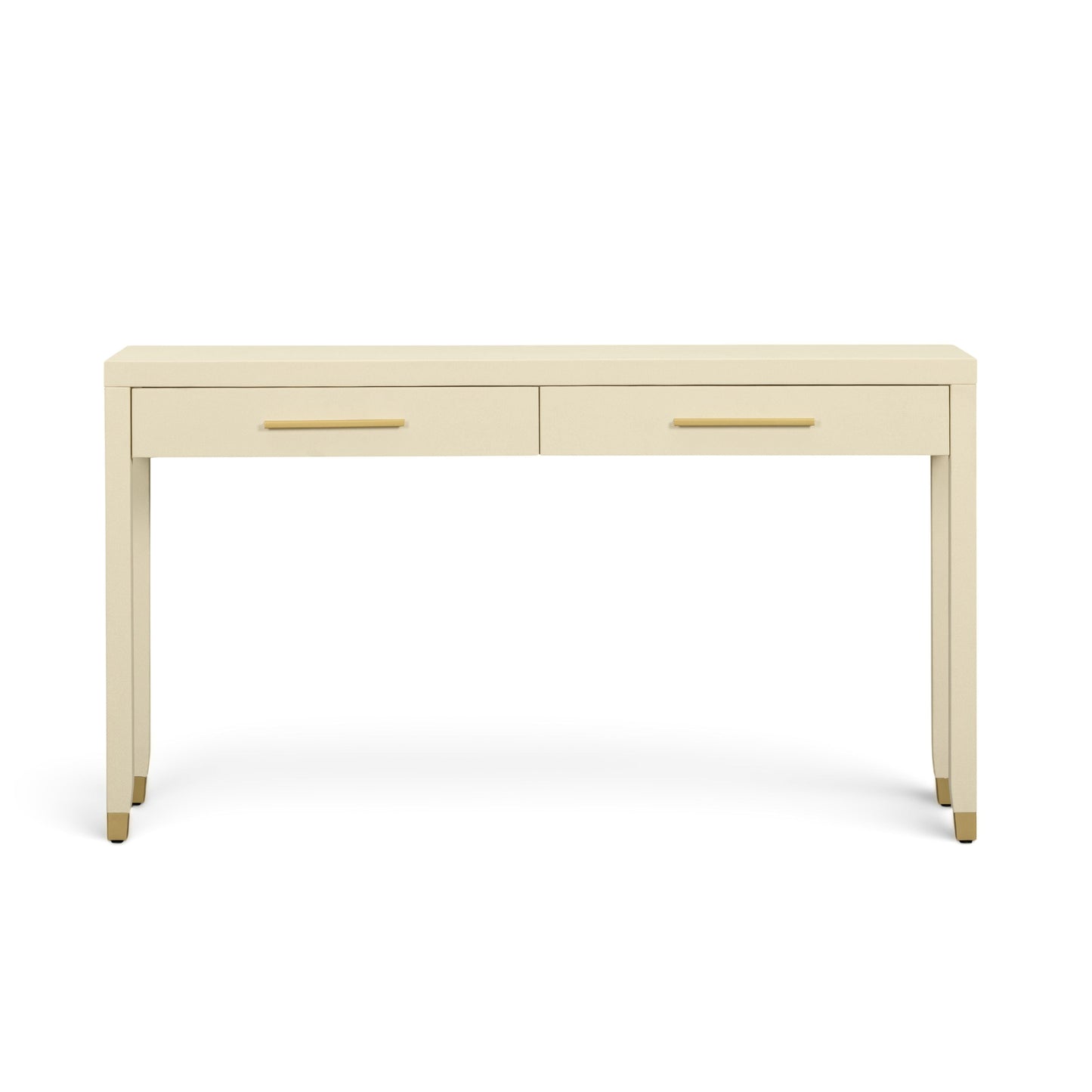 Dani 54" Cream Faux Shagreen 2-Drawer Console Table