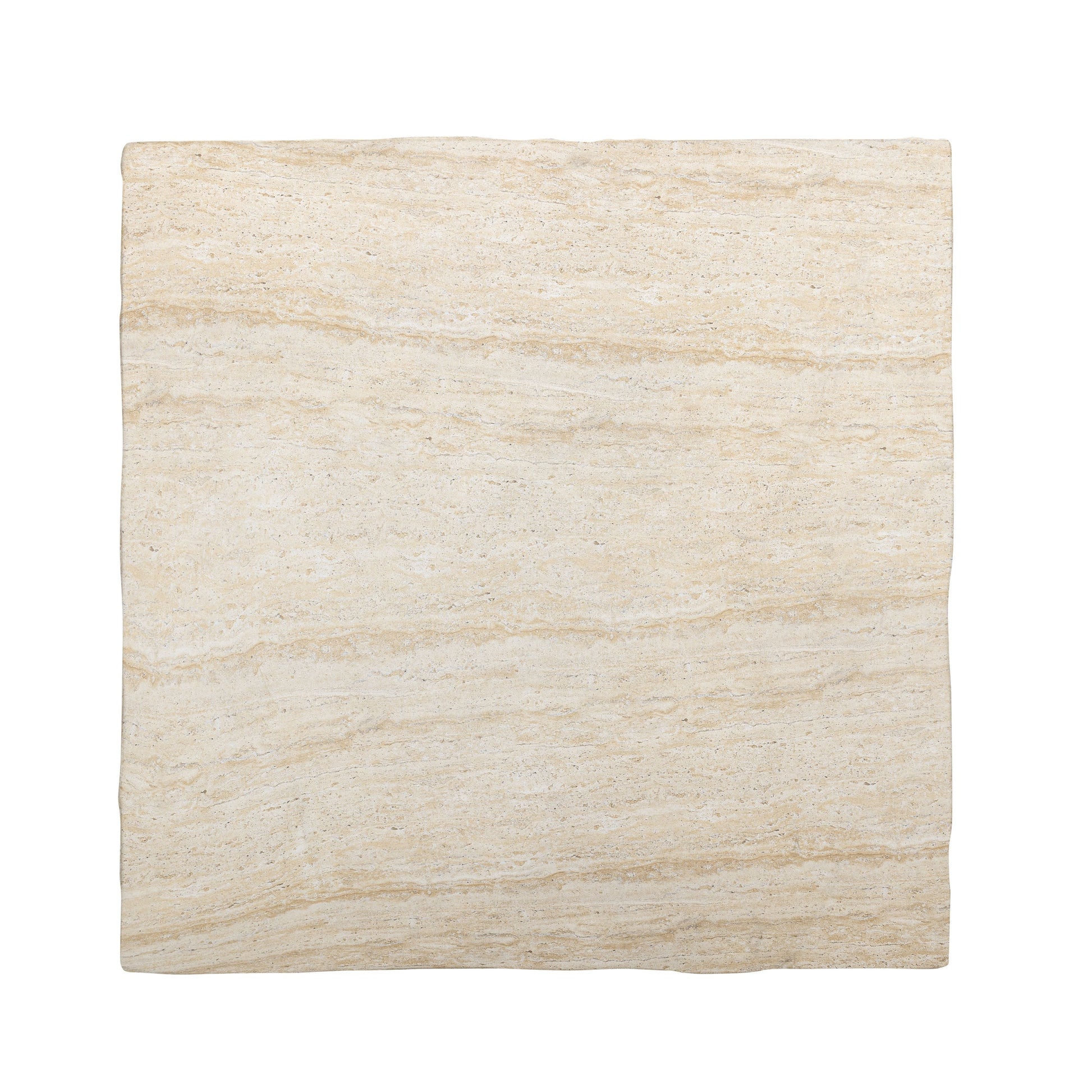 Roxanne 46" Faux Travertine Indoor/Outdoor Concrete Coffee Table