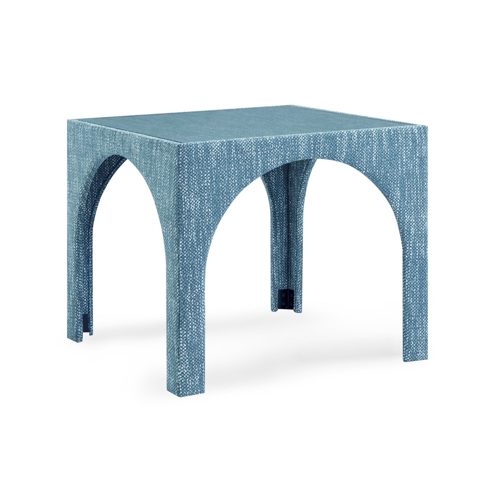 Tomlin Performance Chenille Game Table and Two Ottomans Set