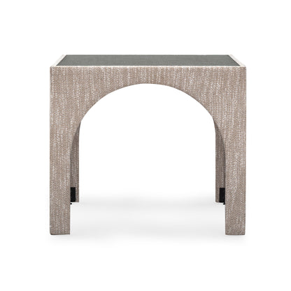 Tomlin Performance Chenille Game Table and Two Ottomans Set