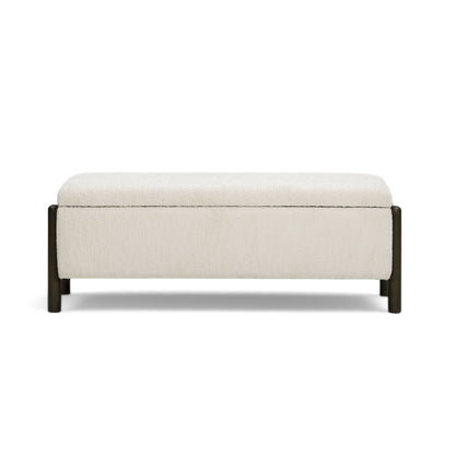 Abby 52" Nubby Fabric Storage Bench