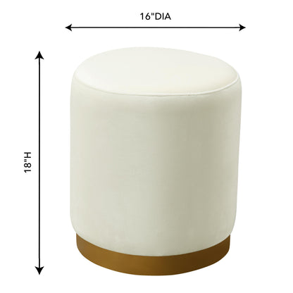 Opal Performance Velvet Ottoman