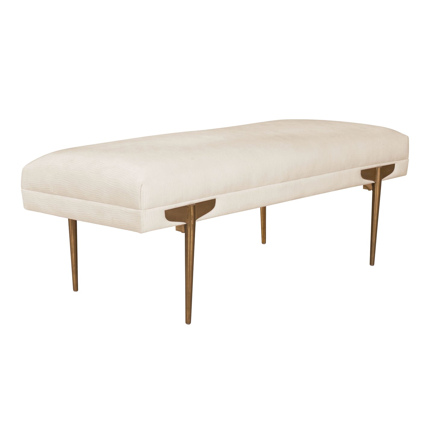 Brno 53.5" Performance Velvet Bench - Off-White
