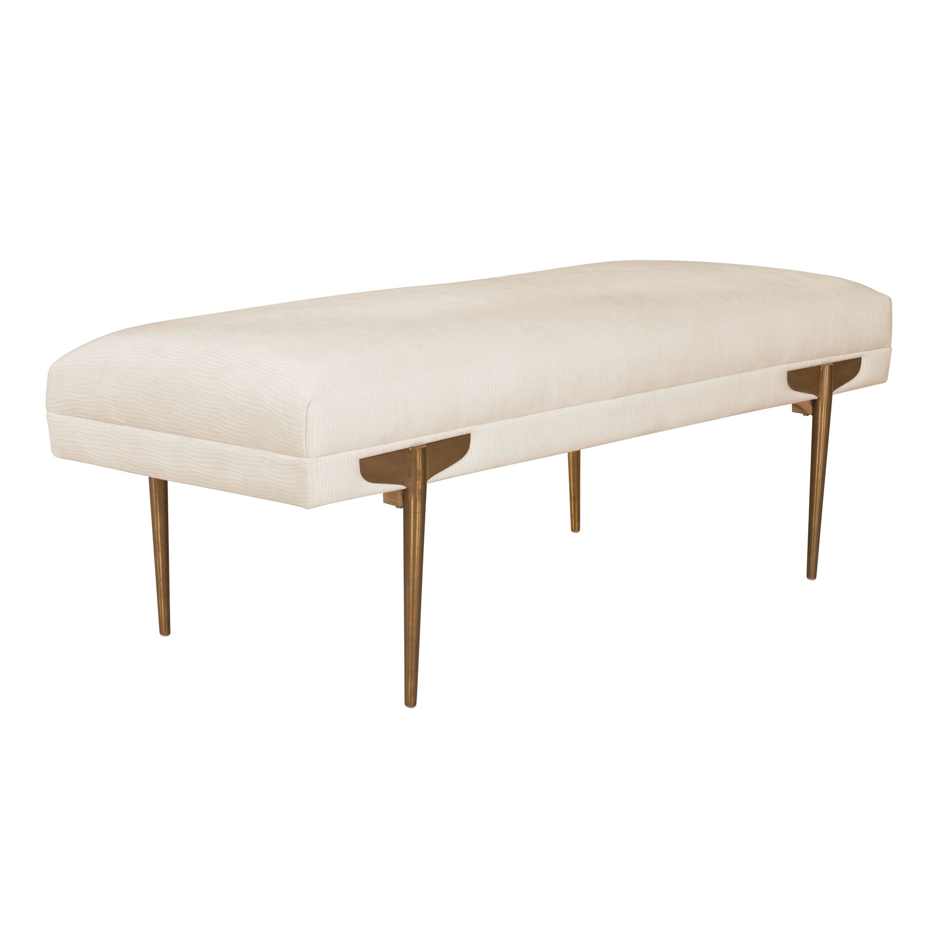 Brno 53.5" Performance Velvet Bench - Off-White