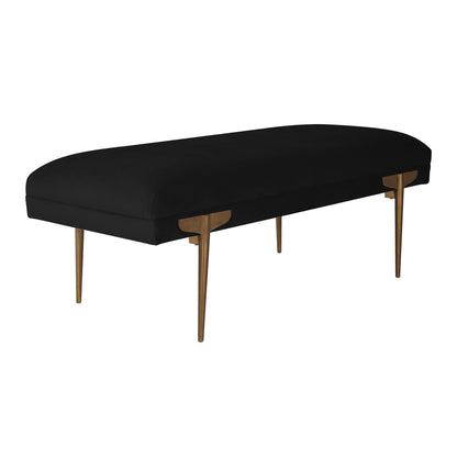 Brno 53.5" Performance Velvet Bench - Black